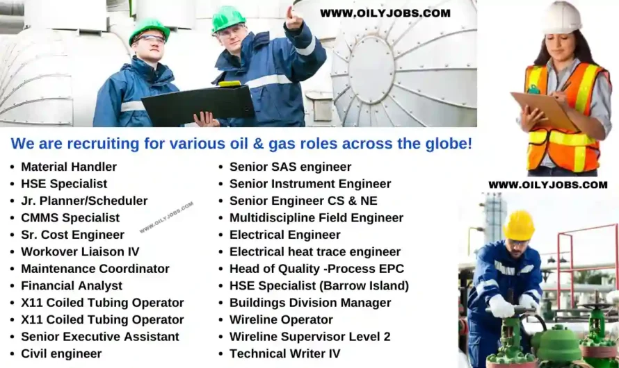 Various oil & gas roles across the world