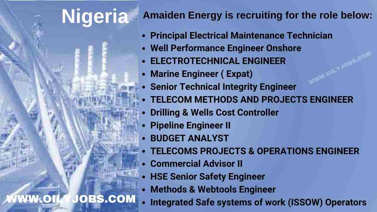 Amaiden Energy Jobs Nigeria