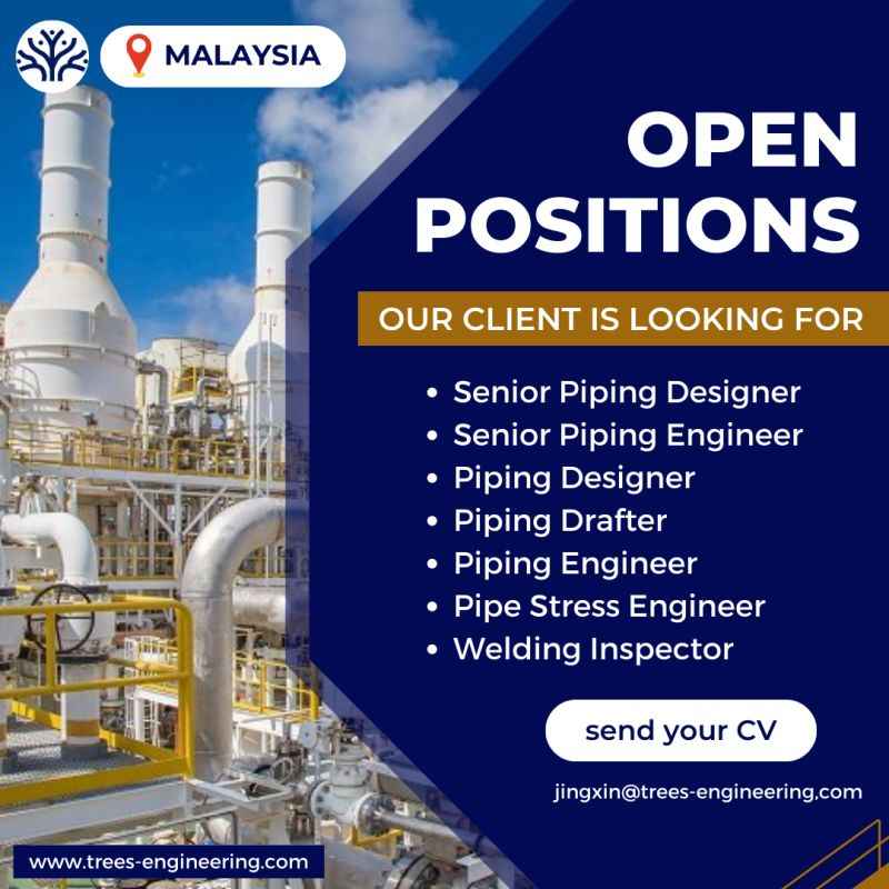 Piping Designer Engineer Welding Inspector Jobs in Malaysia