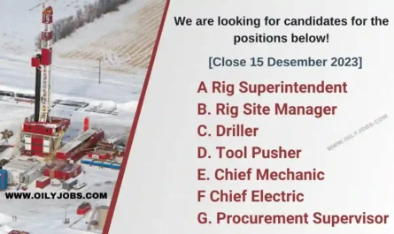 Driller Tool Pusher Chief Mechanic Electric Jobs