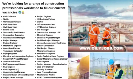 Construction professionals vacancies worldwide