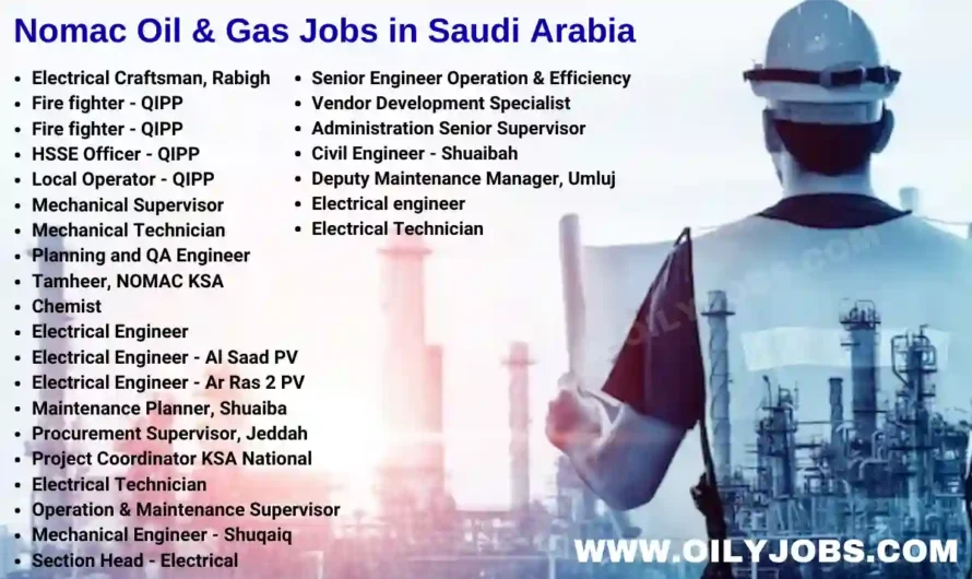 Nomac Oil & Gas Jobs in Saudi Arabia