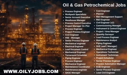 Oil & Gas Petrochemical Vacancies worldwide