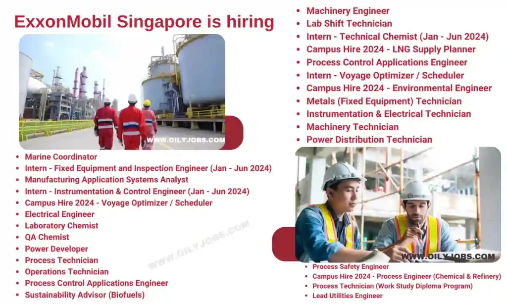 ExxonMobil Singapore Jobs 2024