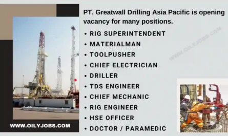 PT Greatwall Drilling Asia Pacific Vacancies