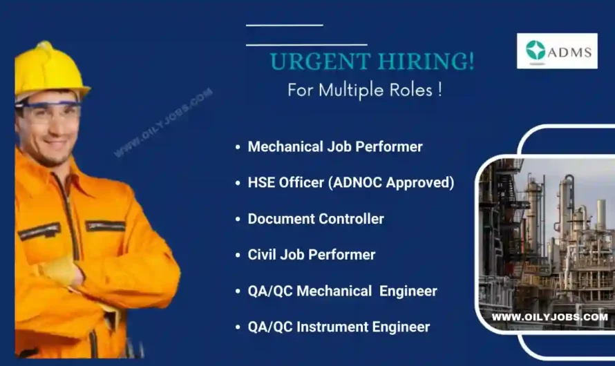 HSE Officer Mechanical Instrument Engineer Civil Job Performer Jobs in UAE