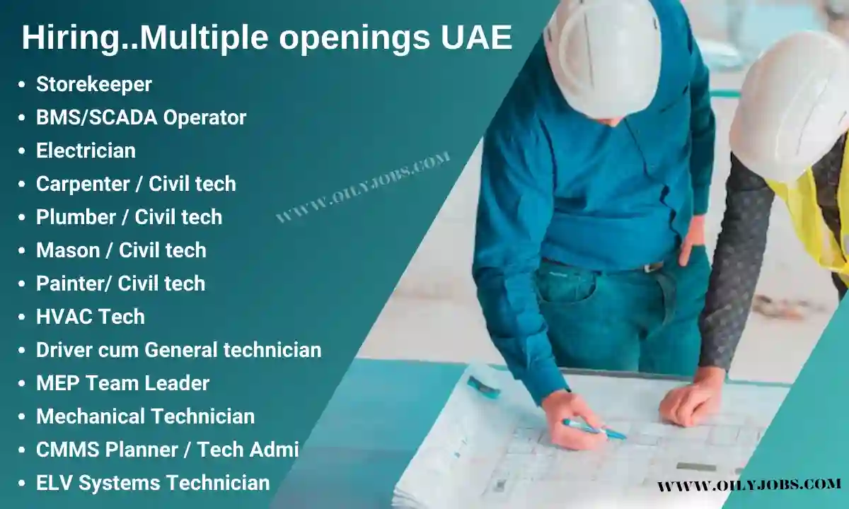 Electrician Carpenter Painter Civil Mechanical Technician Jobs in UAE