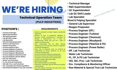 Technical Operation Team Vacancies