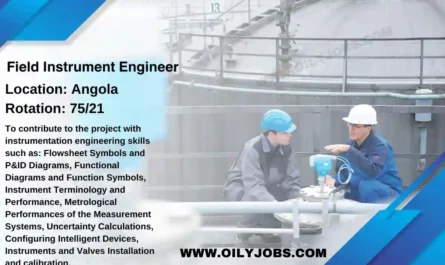 75/21Rotational Field Instrument Engineer Job in Angola