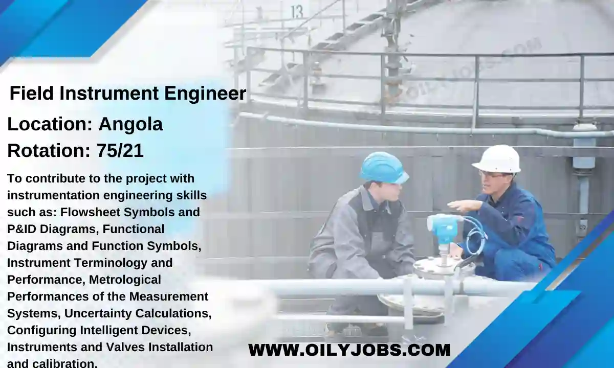 75/21Rotational Field Instrument Engineer Job in Angola