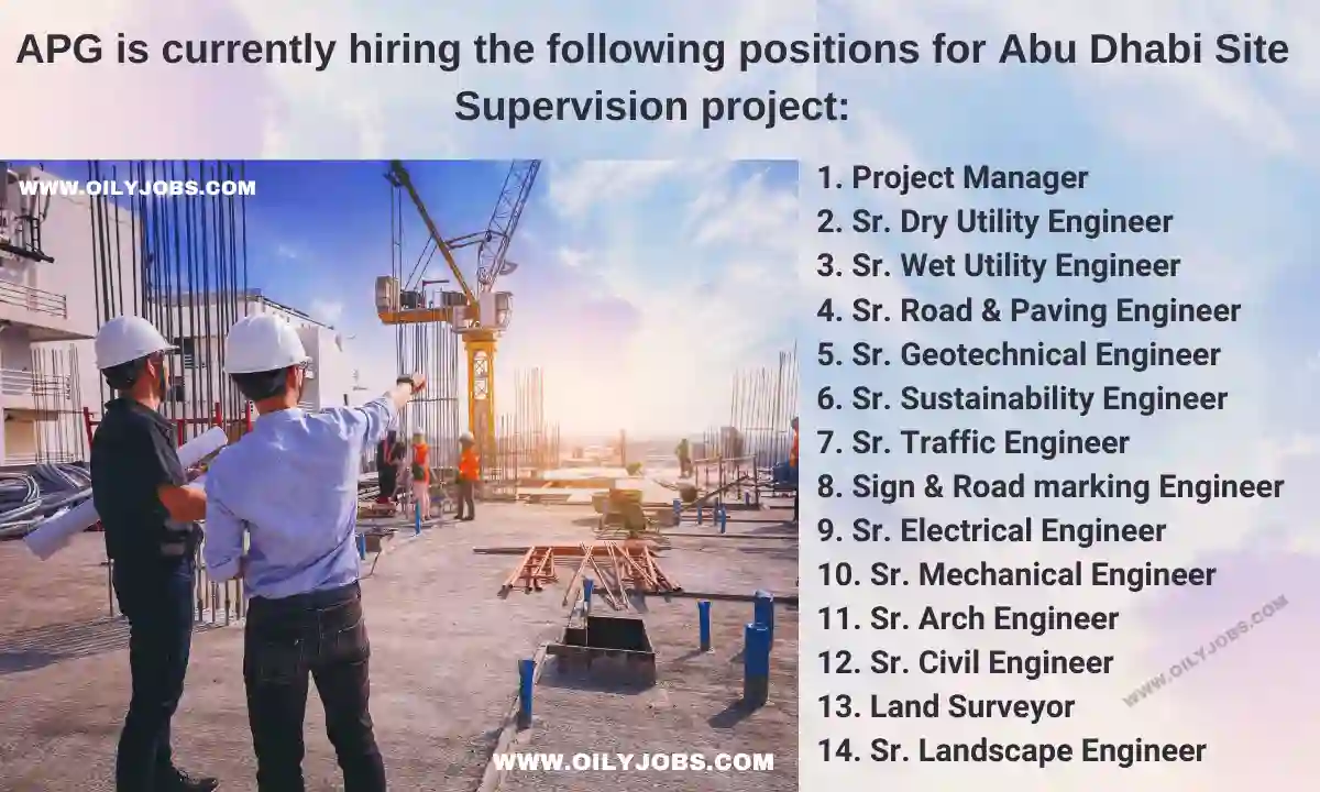 Abu Dhabi Site Supervision project Jobs