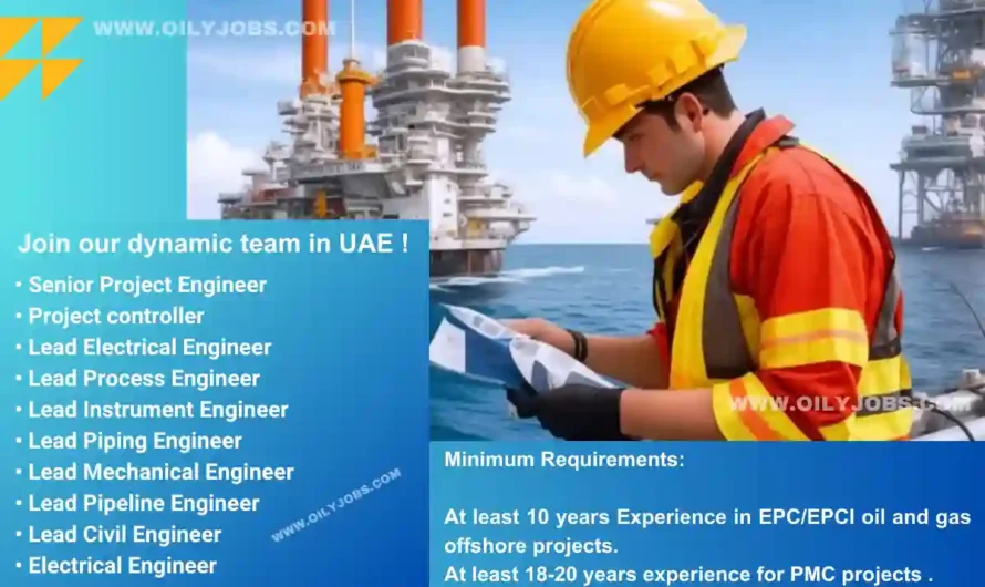 UAE PMC Oil & Gas projects vacancies