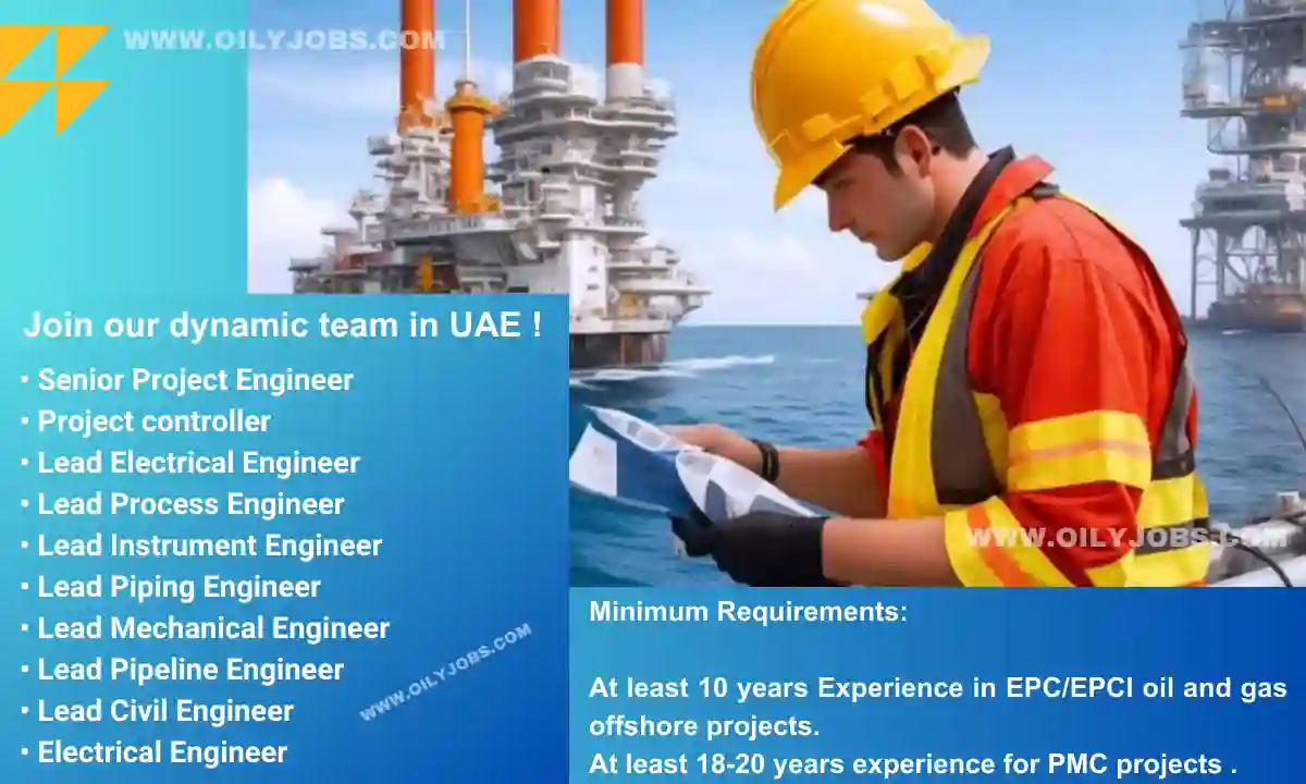 UAE PMC Oil & Gas projects vacancies