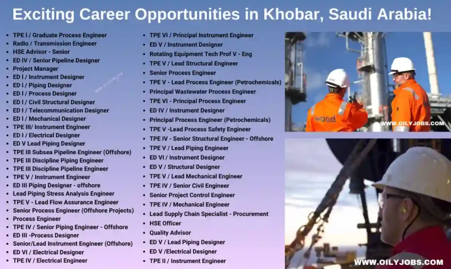 Wood Oil & Gas Engineers and Designers Jobs Saudi Arabia