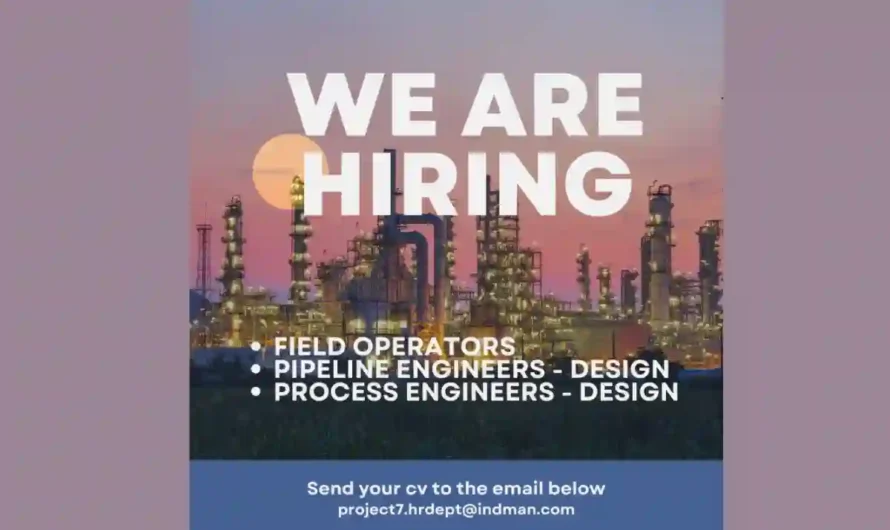 FILED OPERATORS COMMISSIONING PIPELINE PROCESS ENGINEERS DESIGN JOBS