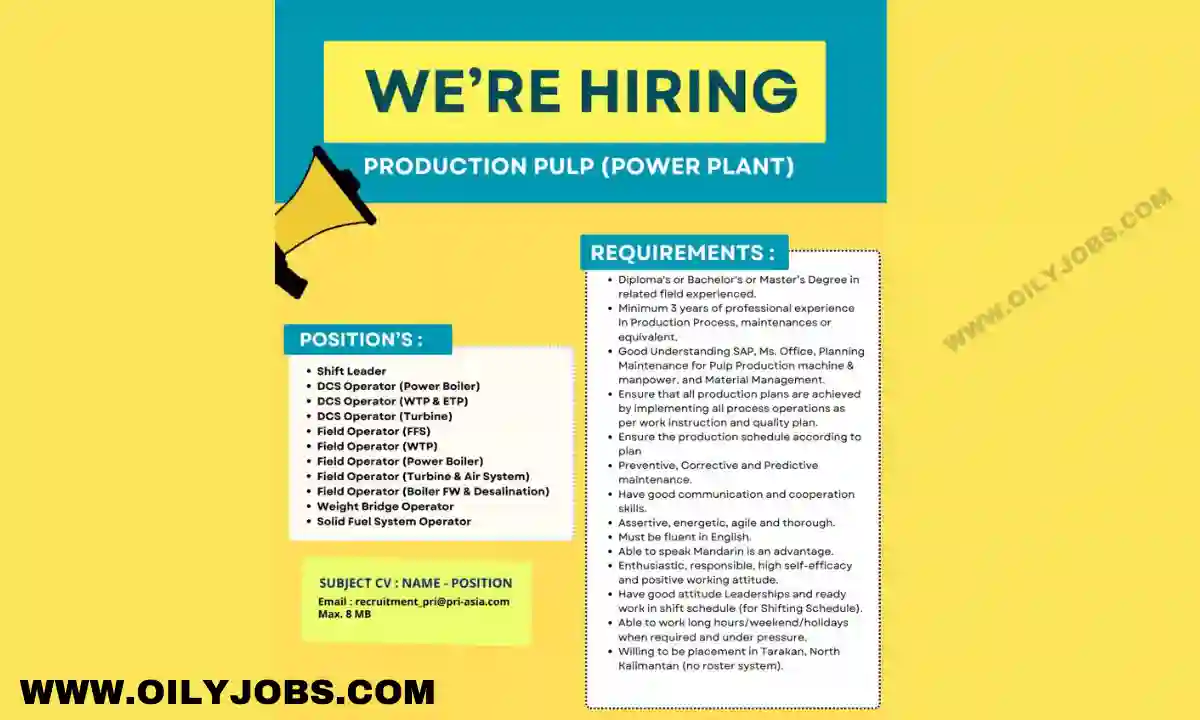 POWER PLANT VACANCIES