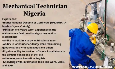 Mechanical Technician Nigeria Jobs