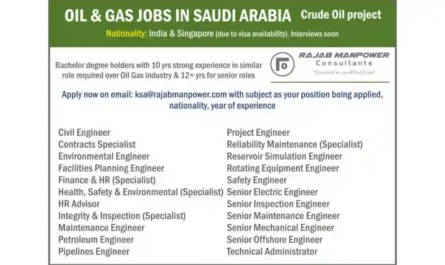 Oil & Gas Jobs in Saudi Arabia Crude Oil project