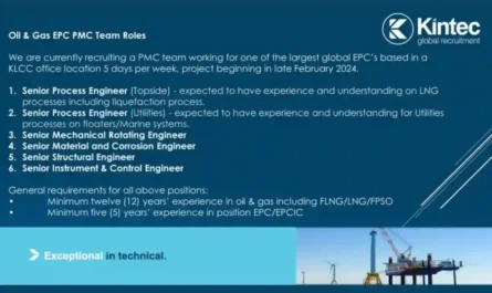 EPC PMC LNG Project Jobs in Malaysia