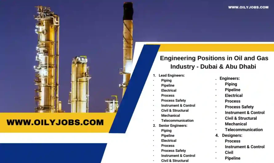 Oil and Gas Industry Dubai & Abu Dhabi Engineering Jobs