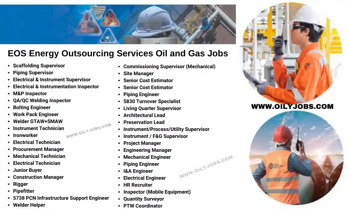 EOS Energy Outsourcing Services Oil and Gas Vacancies