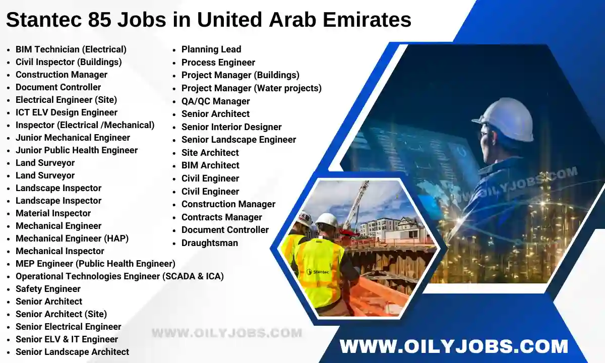 Stantec 85 Jobs in United Arab Emirates