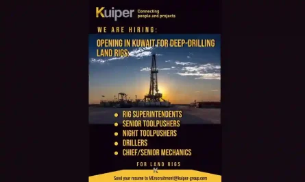 Drilling land rigs projects Jobs in Kuwait