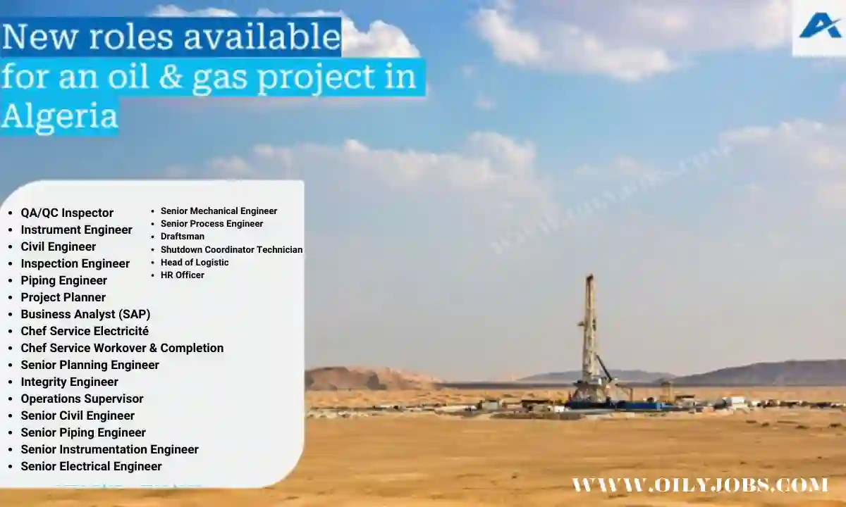 Oil and Gas industry upcoming projects Jobs in Algeria