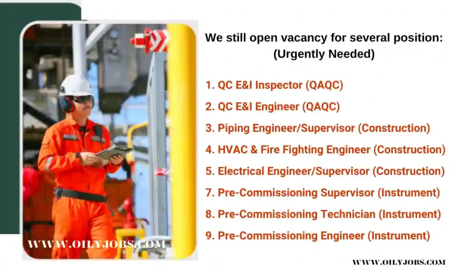 Oil & Gas  Construction Pre-Commissioning Jobs