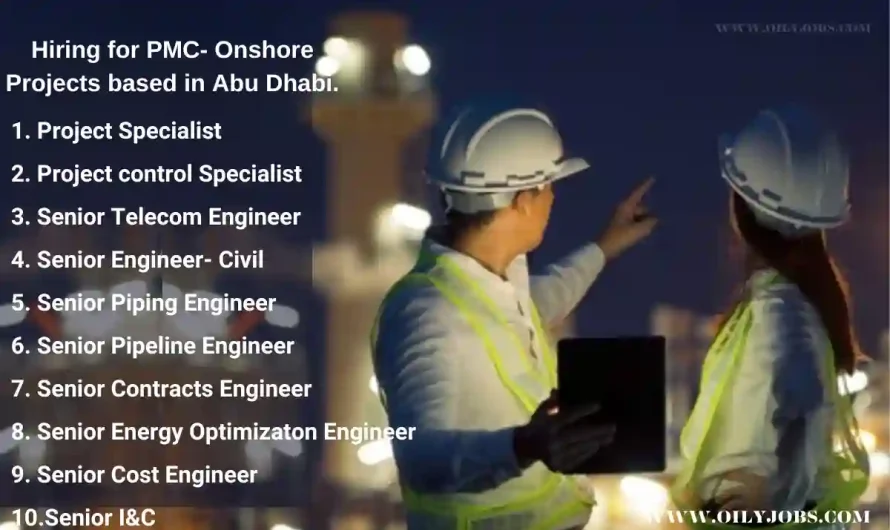 PMC Onshore Oil & Gas Projects Jobs in Abu Dhabi