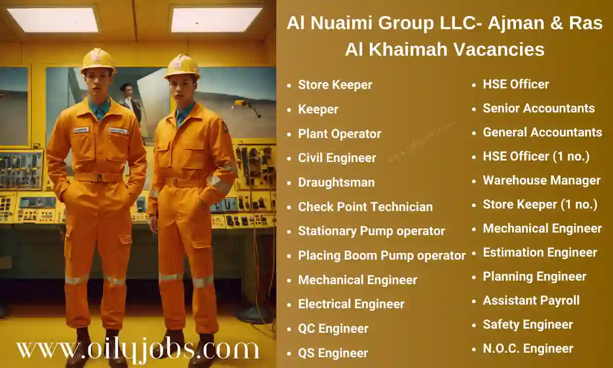 UAE Plant Operator Engineer HSE Officer Engineer Draughtsman Jobs