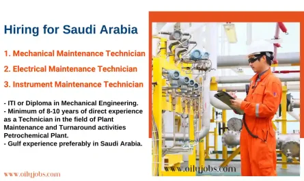 Mechanical Electrical Instrument Maintenance Technician Jobs KSA