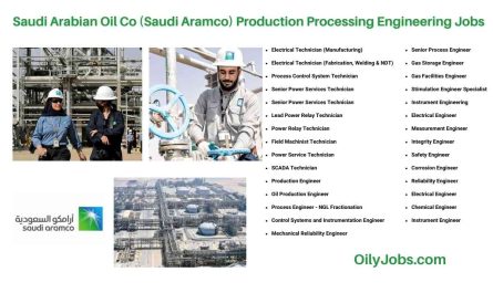 Saudi Arabian Oil Co (Saudi Aramco) Production Processing Engineering Jobs