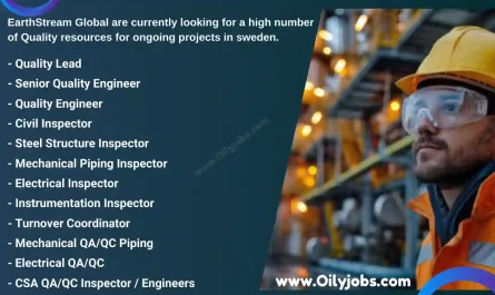 Electrical Instrument Civil Mechanical Piping Inspector Jobs in Sweden