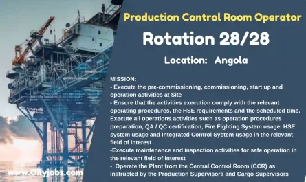 28/28 Rotation Production Control Room Operator Job in Angola