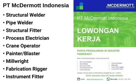 PT McDermott Indonesia Jobs