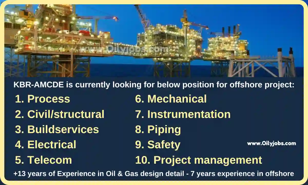 Offshore Oil & Gas project Vacancies