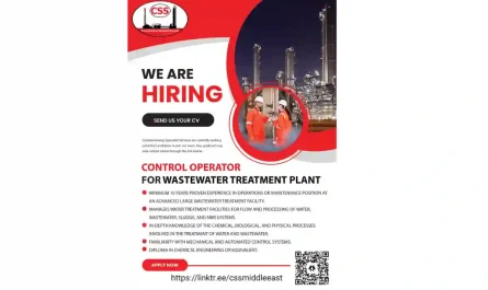 Control Operator wastewater treatment plant Job