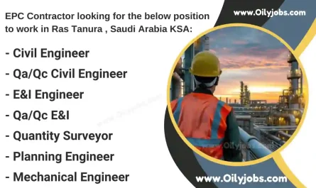 EPC Contractor Civil E&I Mechanical QA/QC Engineer Jobs in Saudi Arabia