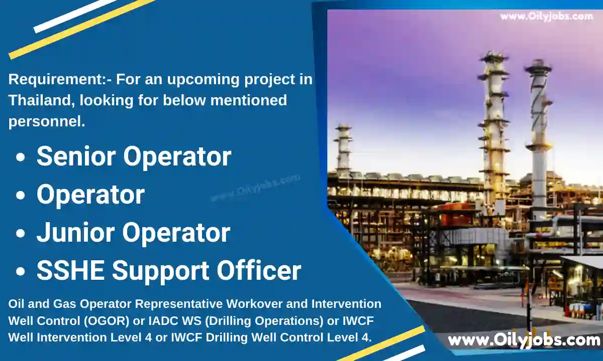 Oil and Gas Operator Vacancies Thailand