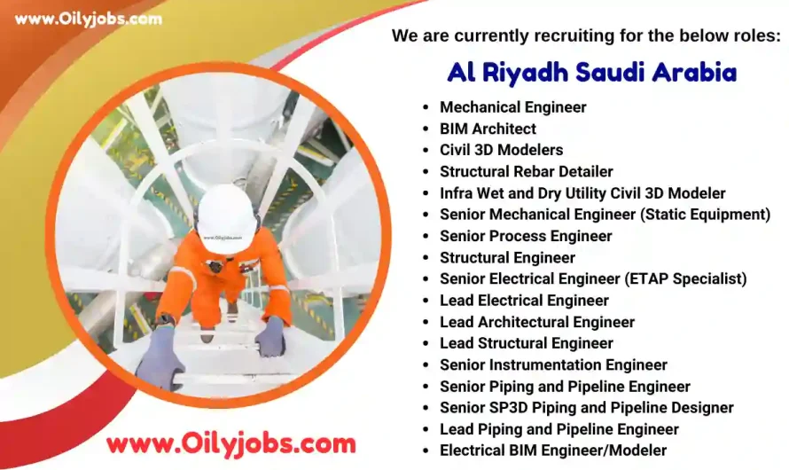 Saudi Arabia Civil Mechanical Instrument Electrical Process Engineer Jobs