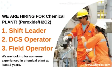 Field Operator DCS Operator Jobs in Chemical plant