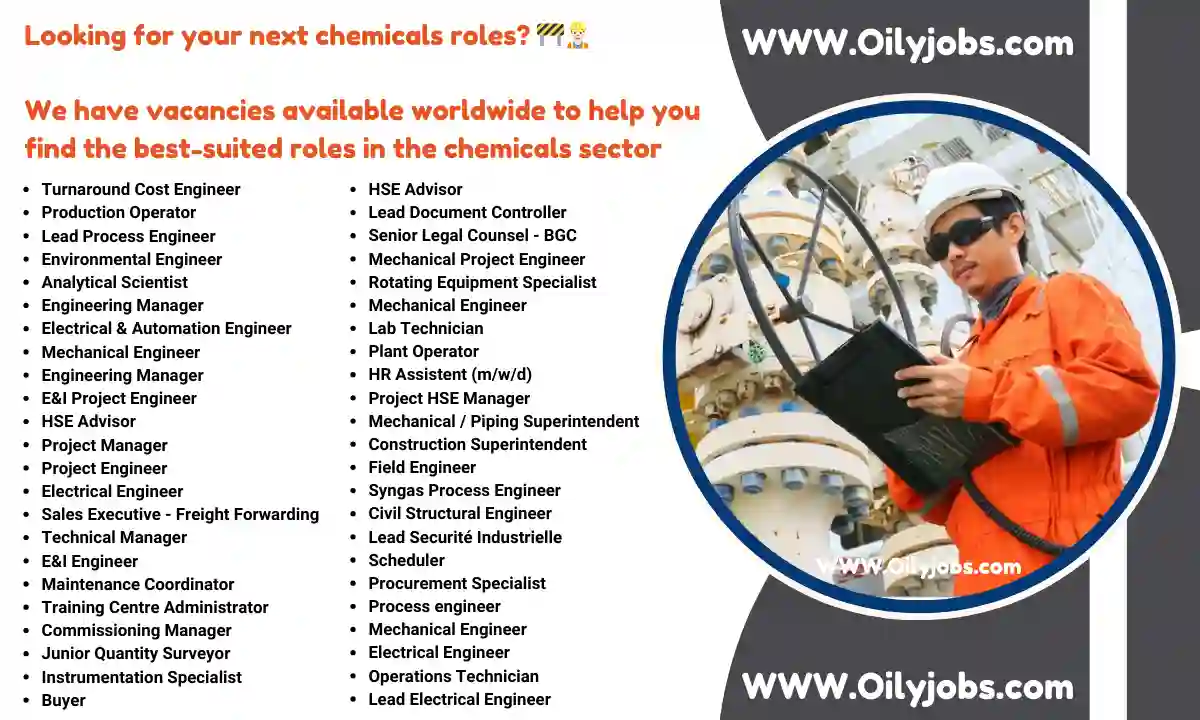 Chemicals sector Vacancies worldwide