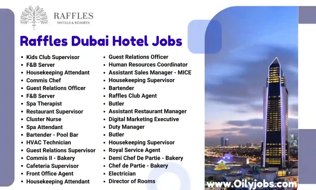 Raffles Dubai Hotel & Resorts Jobs