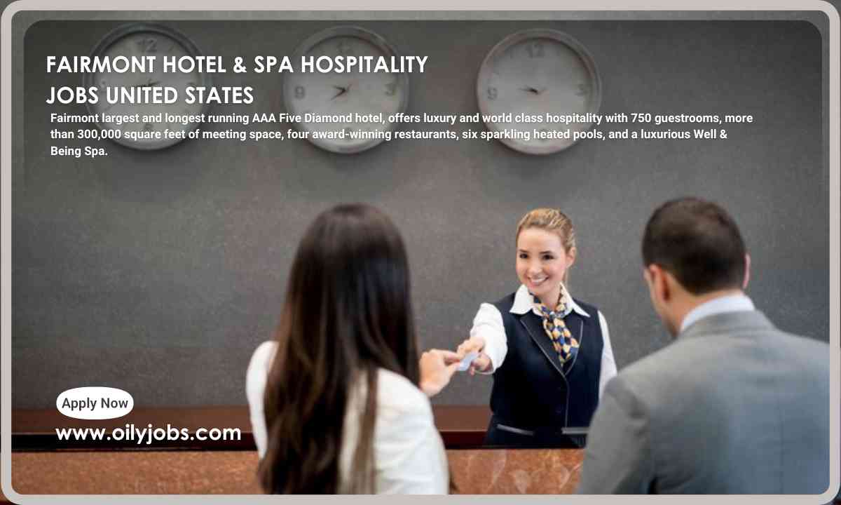 Fairmont Hospitality Jobs United states