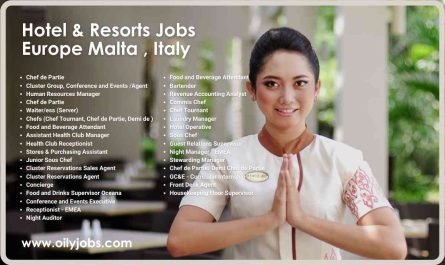 Hotel & Resorts Jobs Europe (Italy , Malta)