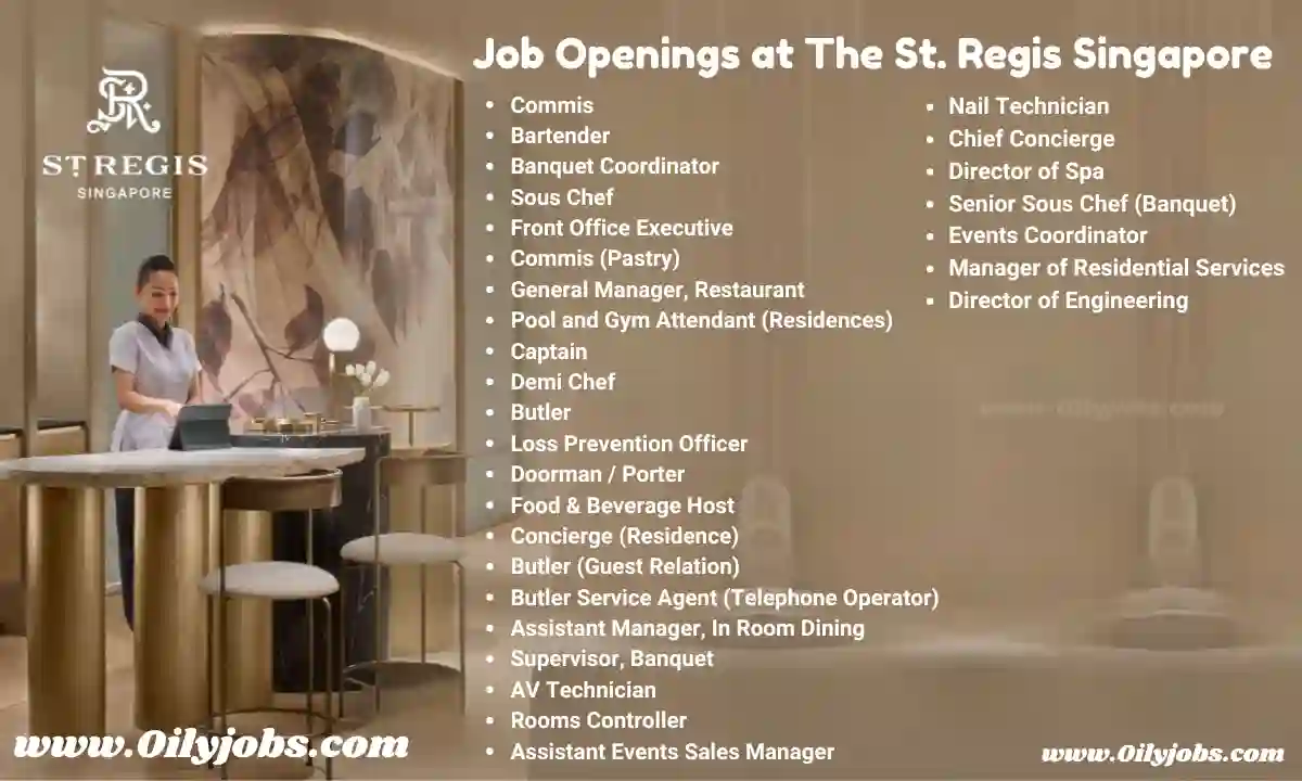 St. Regis Singapore Job Opportunities