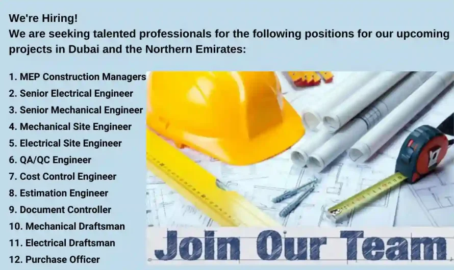 Dubai upcoming projects Jobs