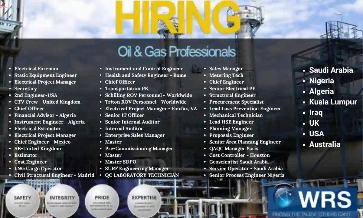 WRS Recruitment Oil & Gas Industry Jobs