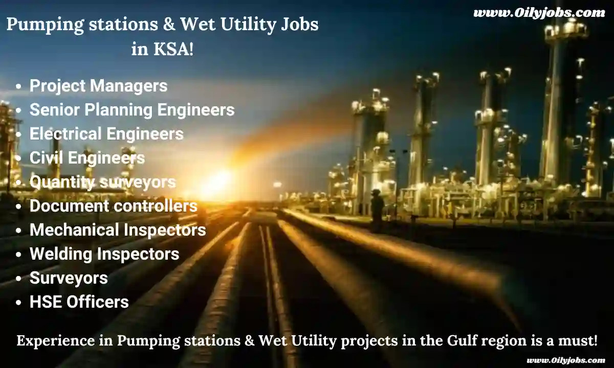 Pumping stations & Wet Utility Jobs in KSA